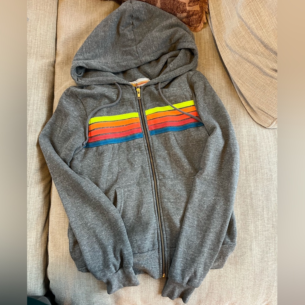 Aviator nation gray zip up